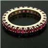 Image 2 : 14K Yellow Gold 2.75 ctw 25 Prong Set Blood Red Ruby Eternity Band Ring