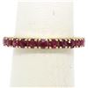 Image 3 : 14K Yellow Gold 2.75 ctw 25 Prong Set Blood Red Ruby Eternity Band Ring