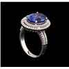 Image 4 : 5.02 ctw Tanzanite and Diamond Ring - 14KT White Gold