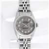 Image 3 : Rolex Ladies Stainless Steel Slate Grey Diamond 26MM Datejust Wristwatch