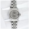 Image 4 : Rolex Ladies Stainless Steel Slate Grey Diamond 26MM Datejust Wristwatch