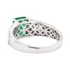 Image 3 : 1.31 ctw Emerald and Diamond Ring - 14KT White Gold