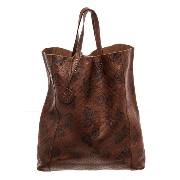 Bottega Venetta Brown Calfskin Leather Tote Bag