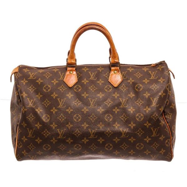 Louis Vuitton Brown Monogram Speedy 40cm Satchel Bag