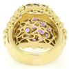 Image 5 : 18K Yellow Gold 7.50 ctw Round Amethyst Domed Popcorn Cluster Ring