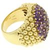 Image 6 : 18K Yellow Gold 7.50 ctw Round Amethyst Domed Popcorn Cluster Ring