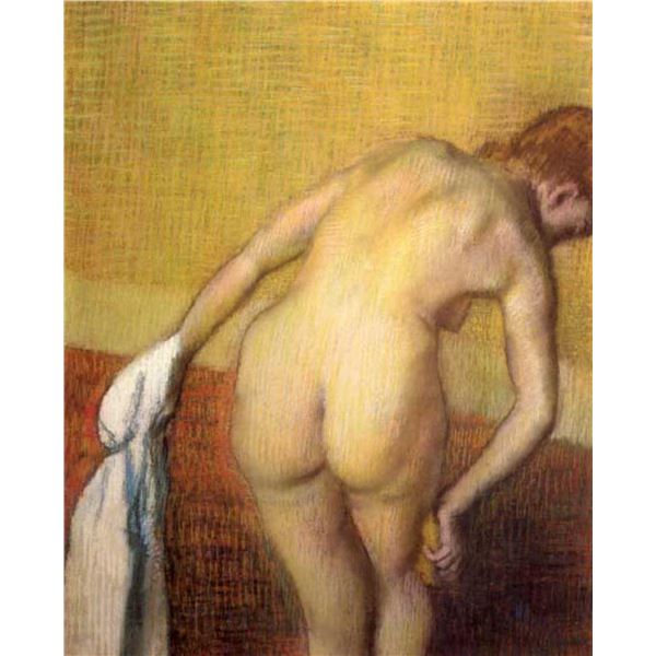 Edgar Degas - Woman Drying With Towel And Sponge