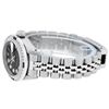 Image 8 : Rolex Ladies Stainless Steel Black Diamond 1 ctw Channel Sapphire Datejust Wrist
