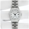 Image 3 : Rolex Ladies Stainless Steel White Diamond 26MM Oyster Perpetual Datejust Wristw