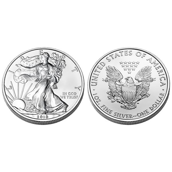 2010 American Silver Eagle .999 Fine Silver Dollar Coin