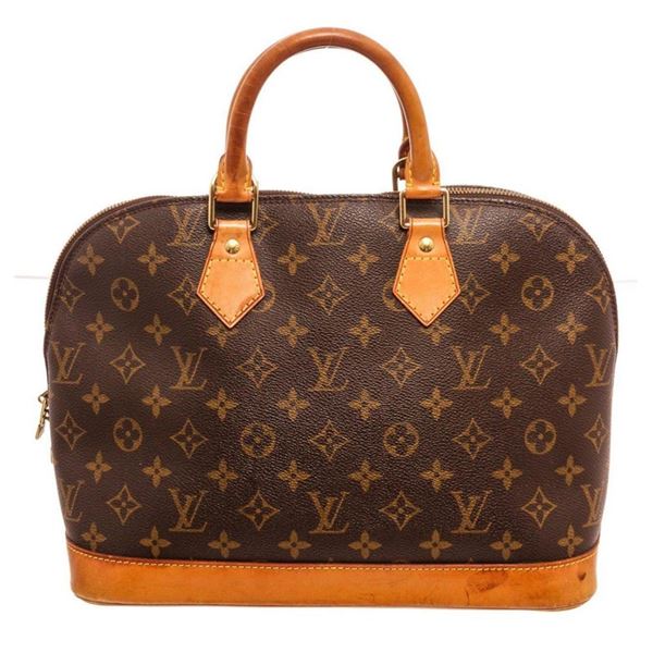 Louis Vuitton Brown Alma MM Satchel Bag