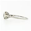 Image 6 : Antique Art Deco 18k White Gold Petite .36 ctw Transitional Diamond Solitaire Ri