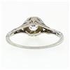Image 7 : Antique Art Deco 18k White Gold Petite .36 ctw Transitional Diamond Solitaire Ri