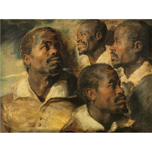 Sir Peter Paul Rubens - Four Studies of a Head of a Moor