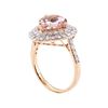 Image 4 : 2.16 ctw Morganite and Diamond Ring - 14KT Rose Gold