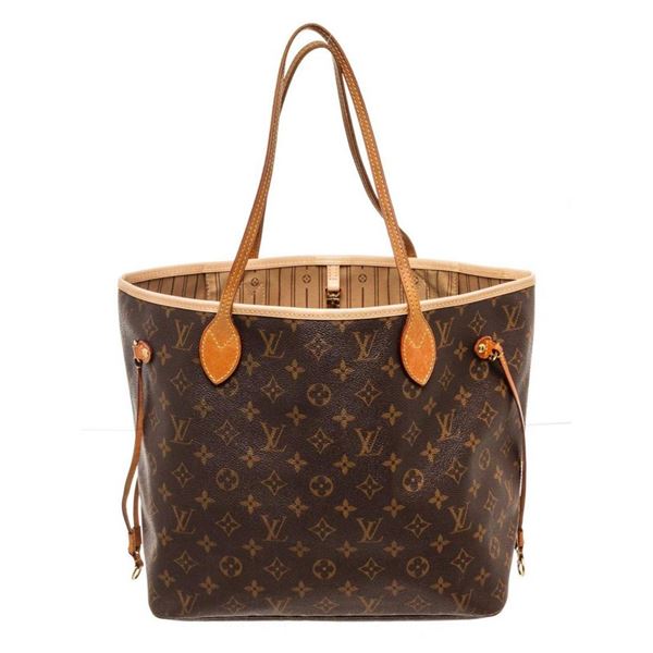 Louis Vuitton Brown Monogram Canvas Neverfull MM Totes Bag