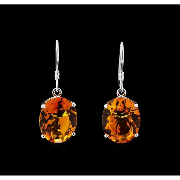 Crayola 17.60 ctw Citrine Earrings - 14K White Gold