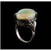 Image 4 : 8.26 ctw Opal and Diamond Ring - Platinum