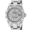 Image 1 : Rolex Ladies New Style Quickset Datejust Silver String Diamond Pyramid Oyster Pe