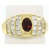 Image 4 : Estate 18kt Yellow Gold 1.75 ctw Ruby and Diamond Wide Band Ring