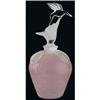 Image 1 : Pink Satin Glass Hummingbird Perfume Bottle #2009744