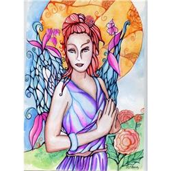 Original Art Fantasy Painting Fairy Watercolor #2021557