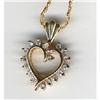 Image 1 : 14K Diamond Heart Pendant Necklace   #2022467
