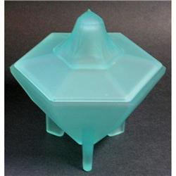 SPHINX  Blue Satin Glass Powder Jar #2036896