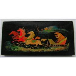 Russian Handmade Fairytale Laquer Box - Signed #2036961