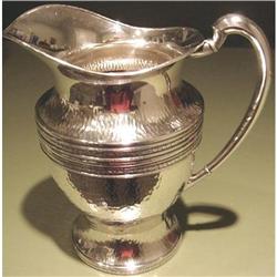 Classic Hammered Silver Plate Water Pitcher #2037196