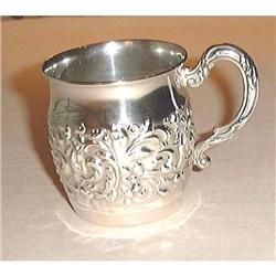 Antique Sterling Silver Baby Christening Cup #2037201