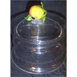 Steuben Hand Blown Covered Candy Fruit Finial #2037267