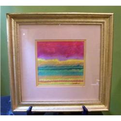 Framed Abstract Landscape, Pastel on Paper #2037304