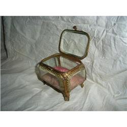 Antique   beveled glass Jewelry Box. #2037585