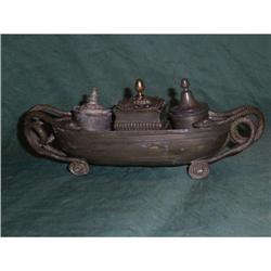 Antique pewter inkwell #2037597