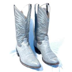 Gray/ Blue Dan Post   Cowboy Boots 10 D #2037627