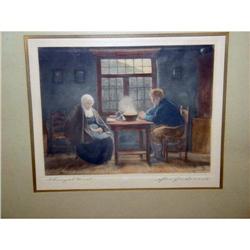 Art Deco Print "A Frugal Meal" - Jos. Isiah- #2037728