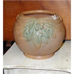 Unique Round McCoy Pottery Vase with Berries #2037751