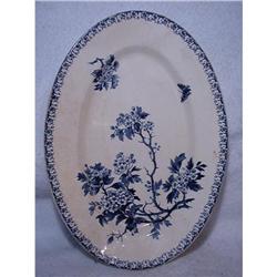 1800'S FLOW BLUE PLATTER with TREE LIMBS and #2047865