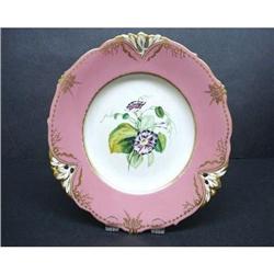 GENUINE ANTIQUE PINK BORDER/GOLD PLATE #2047882