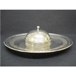 BEAUTIFUL 2 PIECE SILVER PLATED SERVING TRAY #2047894