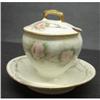 Image 1 : HAND PAINTED CONDIMENT DISH - PINK ROSES #2047909