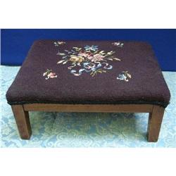 SHABBY CHIC NEEDLWORK FOOT STOOL #2047924