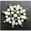 Lovely Rhinestone/Milk Glass BROOCH - PIN #2047950