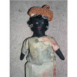 11" Black Cloth with Basket Doll #2048301