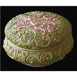 Moriage Paisely Pattern Porcelain Powder Jar #2048692