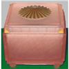 SUNBURST Pink Satin Glass Art Deco Powder Jar #2048705