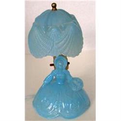 Southern Belle Blue Glass Figural Vanity Lamp #2048711