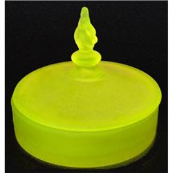 Tiffin MILADY Vaseline Glass Powder Jar #2048712