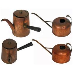 Lot of One Copper Watering Can & One Coffee Can#2048718